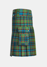 Utility_Gillies_tartan_324_kilt_left_image_with_pleated_design_and_adjustable_buckles_for_men