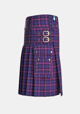 Utility_Gilmour_tartan_kilt_right_image_with_pleated_design_and_adjustable_buckles_for_men