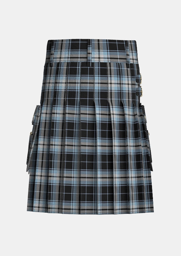Utility_Glasgow_Warriors_Tartan_11567_kilt_back_image_with_pleated_design_and_adjustable_buckles_for_men