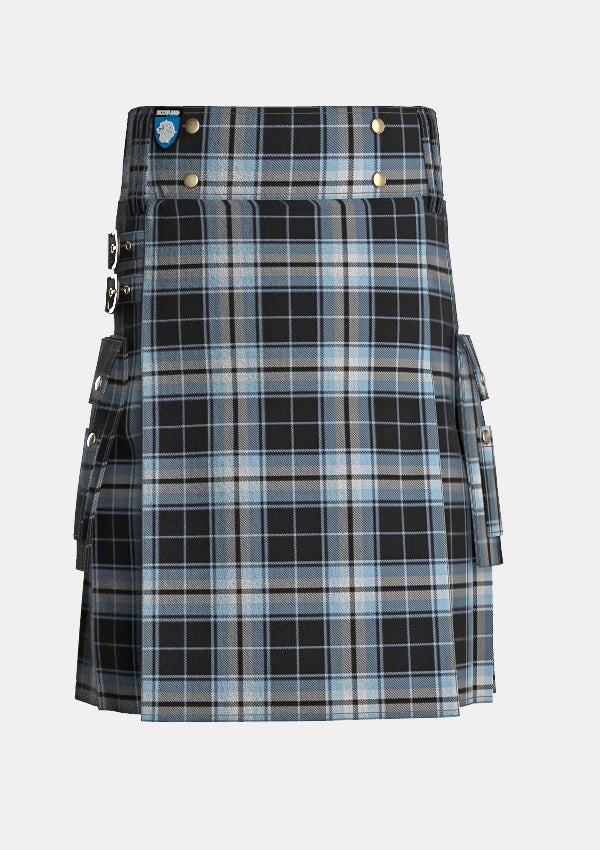 Utility_Glasgow_Warriors_Tartan_11567_kilt_front_image_with_pleated_design_and_adjustable_buckles_for_men