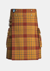 Utility_Glen_Affric_tartan_2090_kilt_front_image_with_pleated_design_and_adjustable_buckles_for_men