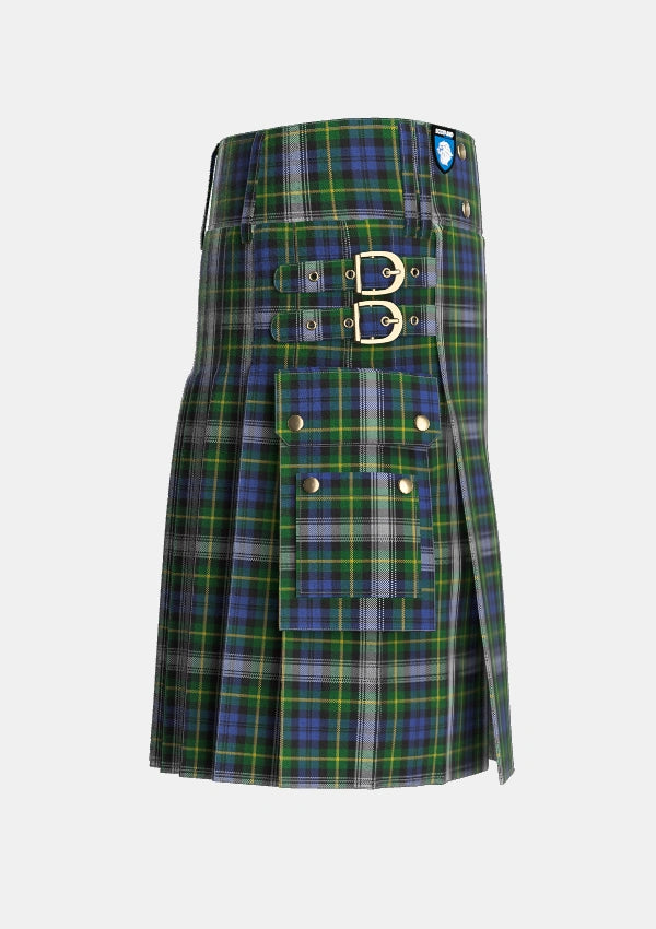 Utility_Gordon_Dress_2_Tartan_305_kilt_right_image_with_pleated_design_and_adjustable_buckles_for_men