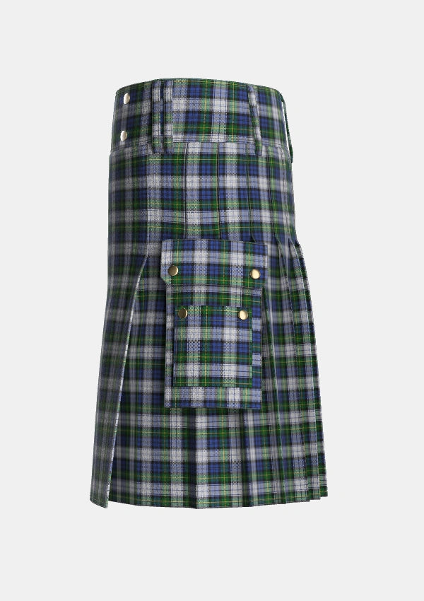 Utility_Gordon_Dress_Original_Tartan_1782_kilt_left_image_with_pleated_design_and_adjustable_buckles_for_men