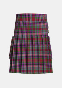 Utility_Gordon_Red_Tartan_652_kilt_back_image_with_pleated_design_and_adjustable_buckles_for_men
