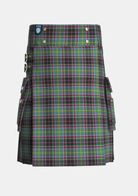 Utility_Gordonstoun_Tartan_362_kilt_front_image_with_pleated_design_and_adjustable_buckles_for_men