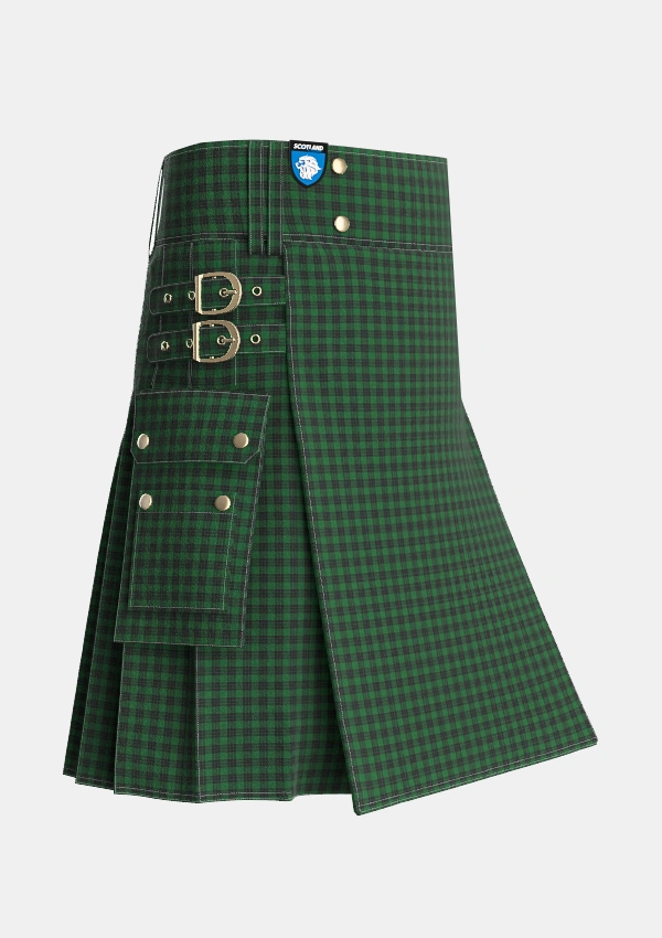 Utility_Graham_2_Tartan_786_kilt_side_image_with_pleated_design_and_adjustable_buckles_for_men