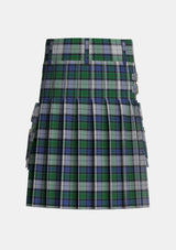 Utility_Graham_Dress_Tartan_1787_kilt_back_image_with_pleated_design_and_adjustable_buckles_for_men