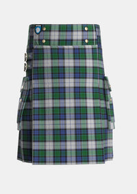 Utility_Graham_Dress_Tartan_1787_kilt_front_image_with_pleated_design_and_adjustable_buckles_for_men