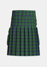 Utility_Graham_of_Montrose_2_Tartan_1044_kilt_back_image_with_pleated_design_and_adjustable_buckles_for_men