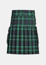 Utility_Graham_of_Montrose_Modern_Tartan_kilt_back_image_with_pleated_design_and_adjustable_buckles_for_men