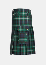 Utility_Graham_of_Montrose_Modern_Tartan_kilt_left_image_with_pleated_design_and_adjustable_buckles_for_men