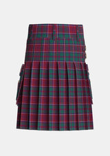 Utility_Grant_of_Glenmoriston_Tartan_2887_kilt_back_image_with_pleated_design_and_adjustable_buckles_for_men