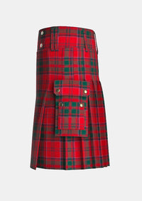 Utility_Grant_tartan_1384_kilt_left_image_with_pleated_design_and_adjustable_buckles_for_men