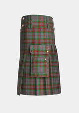 Utility_Gray_Tartan_2148_kilt_left_image_with_pleated_design_and_adjustable_buckles_for_men