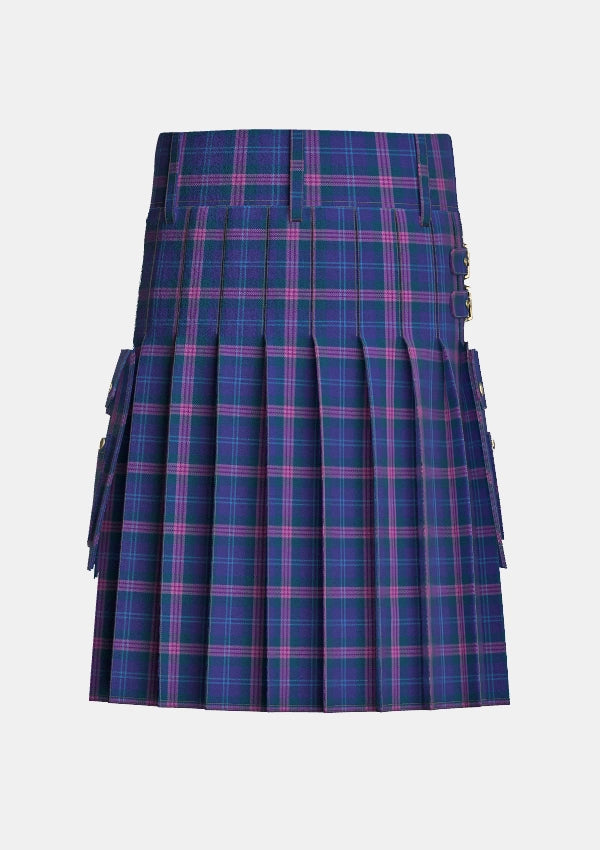 Utility_Great_Scot_Tartan_6106_kilt_back_image_with_pleated_design_and_adjustable_buckles_for_men