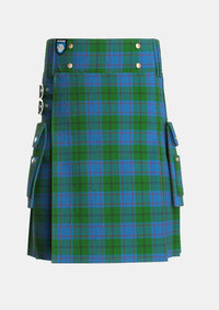 Utility_Greenlaw_American_Tartan_5791_kilt_front_image_with_pleated_design_and_adjustable_buckles_for_men