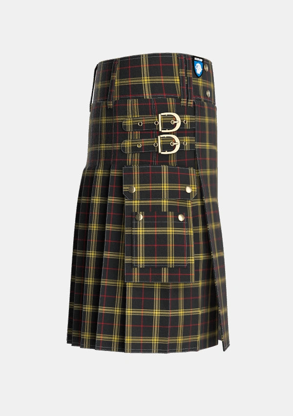Utility_Gwynn_Tartan_5745_kilt_right_image_with_pleated_design_and_adjustable_buckles_for_men