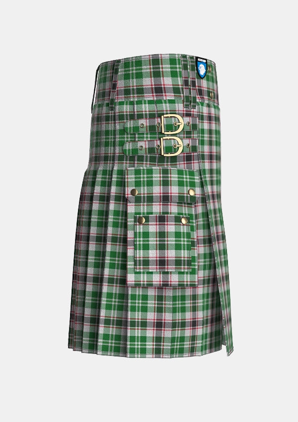 Utility_Hackett_William_Tartan_10530_kilt_right_image_with_pleated_design_and_adjustable_buckles_for_men