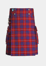 Utility_Hamilton_Tartan_kilt_front_image_with_pleated_design_and_adjustable_buckles_for_men