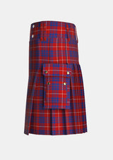 Utility_Hamilton_Tartan_kilt_left_image_with_pleated_design_and_adjustable_buckles_for_men