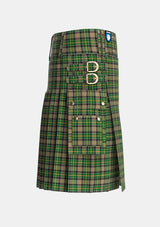 Utility_Hamilton_of_Brandon_Tartan_5141_kilt_right_image_with_pleated_design_and_adjustable_buckles_for_men