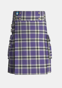 Utility_Hanna_Tartan_619_kilt_front_image_with_pleated_design_and_adjustable_buckles_for_men