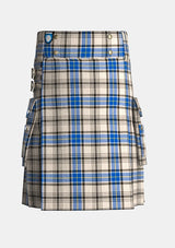 Utility_Hannay_Tartan_1255_kilt_front_image_with_pleated_design_and_adjustable_buckles_for_men