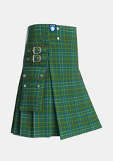 Utility_Harkness_Hunting_Tartan_5710_kilt_side_image_with_pleated_design_and_adjustable_buckles_for_men