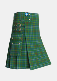 Utility_Harkness_Hunting_Tartan_5710_kilt_side_image_with_pleated_design_and_adjustable_buckles_for_men