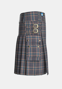 Utility_Harris_Mist_tartan_13674_kilt_right_image_with_pleated_design_and_adjustable_buckles_for_men