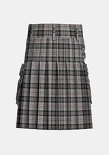 Utility_Harris_tartan_5159_kilt_back_image_with_pleated_design_and_adjustable_buckles_for_men