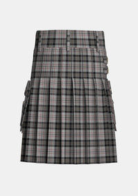 Utility_Harris_tartan_5159_kilt_back_image_with_pleated_design_and_adjustable_buckles_for_men