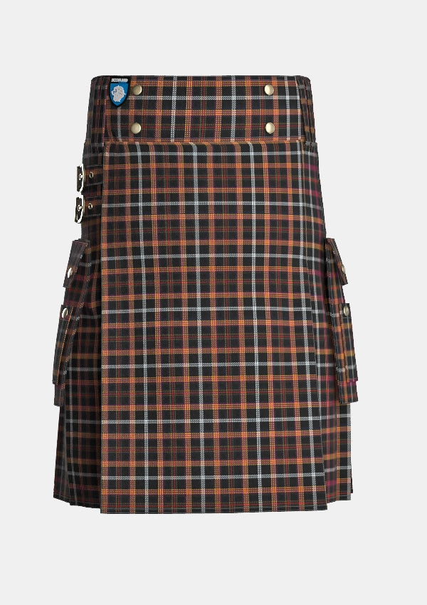 Utility_Harry_Potter_Tartan_14435_kilt_front_image_with_pleated_design_and_adjustable_buckles_for_men