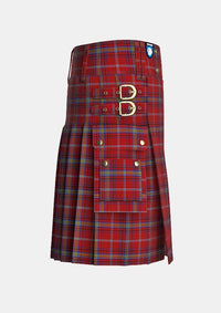 Utility_Hart_Texas_Personal_Tartan_6306_kilt_right_image_with_pleated_design_and_adjustable_buckles_for_men