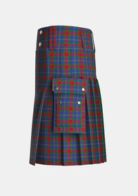 Utility_Harvey_Tartan_6848_kilt_left_image_with_pleated_design_and_adjustable_buckles_for_men