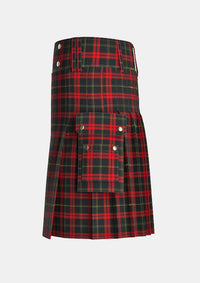 Utility_Harvie_Tartan_1177_kilt_left_image_with_pleated_design_and_adjustable_buckles_for_men