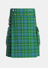 Utility_Hay_Hunting_Tartan_2712_kilt_front_image_with_pleated_design_and_adjustable_buckles_for_men