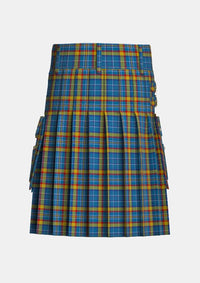 Utility_Healy_Tartan_6236_kilt_back_image_with_pleated_design_and_adjustable_buckles_for_men