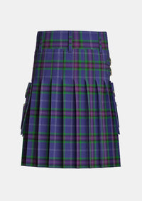 Utility_Heart_of_Scotland_Tartan_4230_kilt_back_image_with_pleated_design_and_adjustable_buckles_for_men