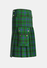Utility_Henderson_MacKendrick_Tartan_1762_kilt_left_image_with_pleated_design_and_adjustable_buckles_for_men