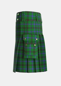 Utility_Henderson_MacKendrick_Tartan_1762_kilt_left_image_with_pleated_design_and_adjustable_buckles_for_men