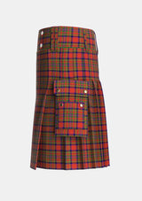 Utility_Hepburn_2_Tartan_1381_kilt_left_image_with_pleated_design_and_adjustable_buckles_for_men