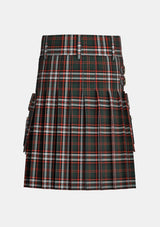 Utility_Heritage_of_Ireland_Tartan_kilt_back_image_with_pleated_design_and_adjustable_buckles_for_men