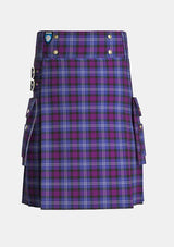 Utility_Heritage_of_Scotland_tartan_7300_kilt_front_image_with_pleated_design_and_adjustable_buckles_for_men