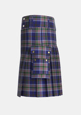 Utility_Heston_Tartan_4221_kilt_left_image_with_pleated_design_and_adjustable_buckles_for_men