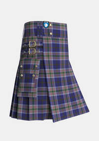 Utility_Heston_Tartan_4221_kilt_side_image_with_pleated_design_and_adjustable_buckles_for_men