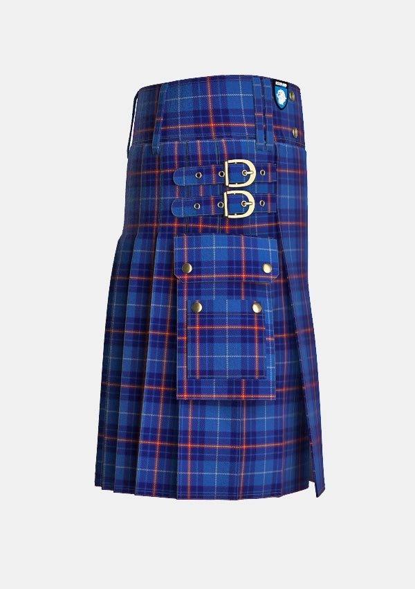 Utility_Higgins_School_of_Highland_Dance_Tartan_14354_kilt_right_image_with_pleated_design_and_adjustable_buckles_for_men