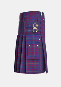 Utility_Highland_Cathedral_Tartan_6136_kilt_right_image_with_pleated_design_and_adjustable_buckles_for_men