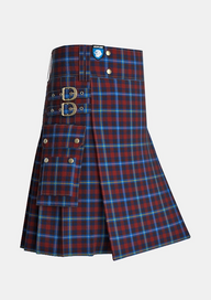 Utility_Highland_Titles_Tartan_kilt_side_image_with_pleated_design_and_adjustable_buckles_for_men