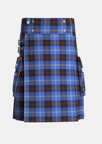 Utility_Hill_Tartan_10013_kilt_front_image_with_pleated_design_and_adjustable_buckles_for_men